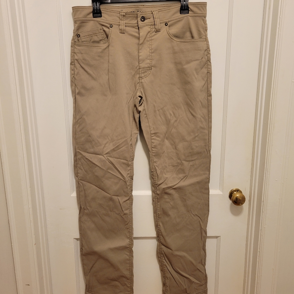 prAna Mens 32x32 Brion Pant Khaki